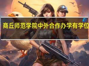 商丘师范学院中外合作办学有学位证吗