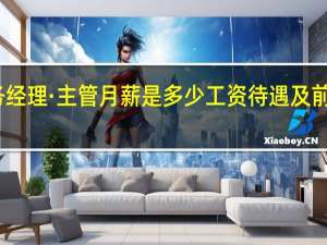 商务经理·主管月薪是多少工资待遇及前景怎么样