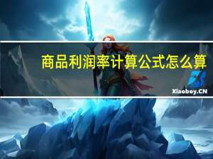 商品利润率计算公式怎么算