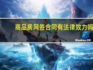 商品房网签合同有法律效力吗