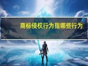 商标侵权行为指哪些行为