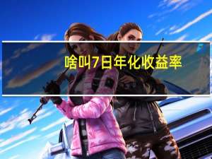 啥叫7日年化收益率（什么叫7日年化收益率）