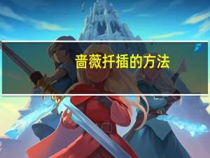 啬薇扦插的方法