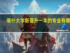 喀什大学新晋升一本的专业有哪些
