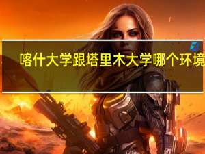喀什大学跟塔里木大学哪个环境好