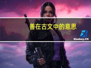 善在古文中的意思