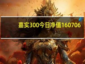 嘉实300今日净值160706（嘉实300）