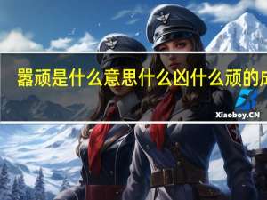 嚣顽是什么意思 什么凶什么顽的成语