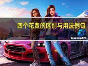 四个花费的区别与用法例句