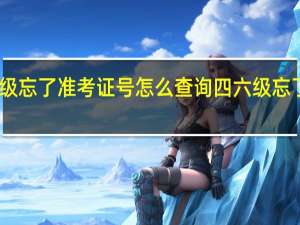四六级忘了准考证号怎么查询 四六级忘了准考证号