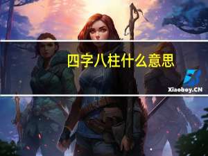 四字八柱什么意思