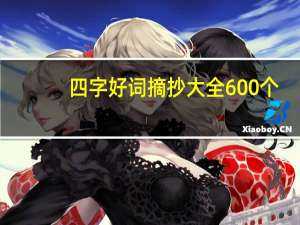 四字好词摘抄大全600个（四字好词摘抄大全）