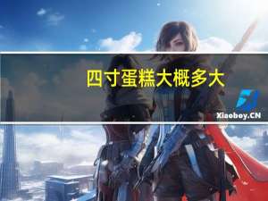 四寸蛋糕大概多大