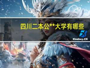 四川二本公**大学有哪些