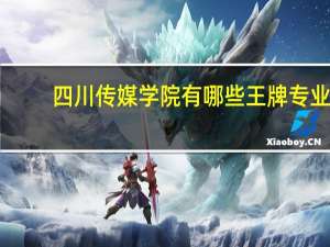 四川传媒学院有哪些王牌专业