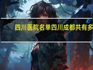 四川医院名单 四川成都共有多少所医院