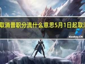 四川取消普职分流什么意思 5月1日起取消普职分流