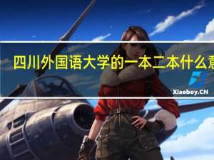 四川外国语大学的一本二本什么意思