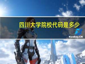 四川大学院校代码是多少