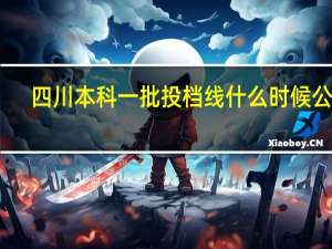 四川本科一批投档线什么时候公布