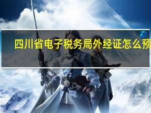 四川省电子税务局外经证怎么预缴