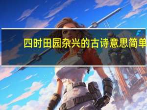 四时田园杂兴的古诗意思简单（古诗四时田园杂兴的诗意）