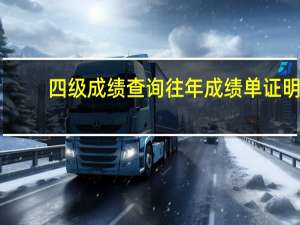 四级成绩查询往年成绩单证明（四级成绩查询往年）