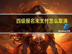 四级报名未支付怎么取消