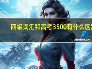 四级词汇和高考3500有什么区别