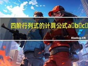 四阶行列式的计算公式a b c d