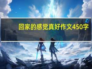 回家的感觉真好作文450字（回家的感觉真好作文）