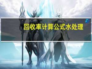回收率计算公式水处理