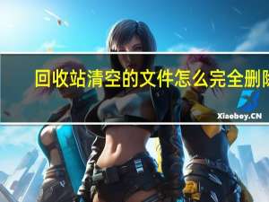 回收站清空的文件怎么完全删除（回收站清空的文件怎么恢复）