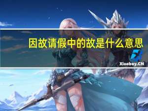 因故请假中的故是什么意思