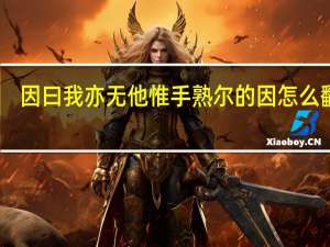 因曰我亦无他惟手熟尔的因怎么翻译