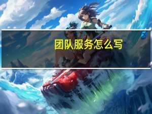 团队服务怎么写