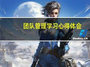 团队管理学习心得体会