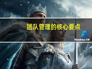 团队管理的核心要点