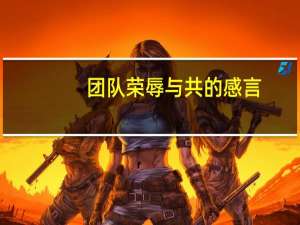 团队荣辱与共的感言