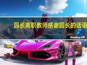 园长离职教师感谢园长的话语