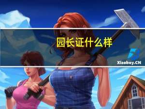 园长证什么样