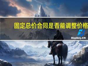 固定总价合同是否能调整价格