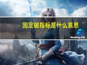 固定碳指标是什么意思