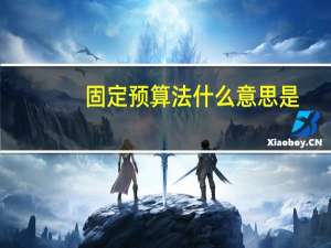 固定预算法什么意思是