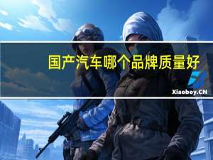 国产汽车哪个品牌质量好