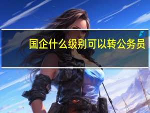 国企什么级别可以转公务员