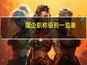 国企职称级别一览表