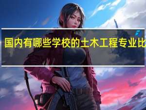 国内有哪些学校的土木工程专业比较好