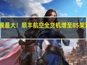 国内规模最大！顺丰航空全货机增至85架 双11快递稳了