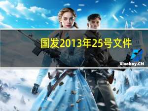 国发2013年25号文件（国发2015 25号文件）